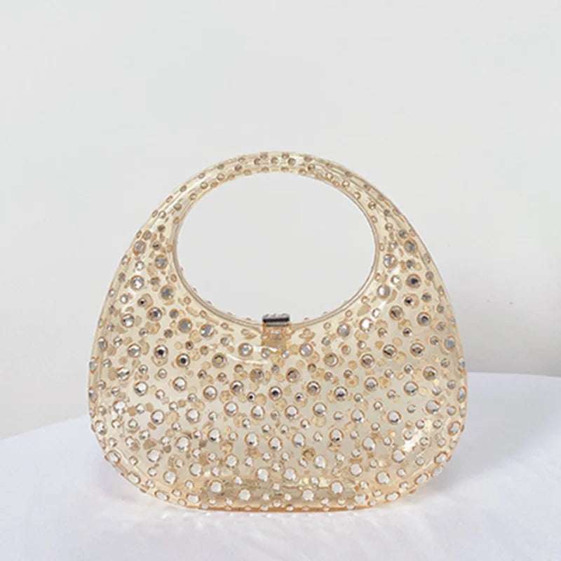 Women Acrylic Box Evening Clutch Bags For Wedding Party Luxury Gold green Blue Pink Purses And Handbags Designer High Quality