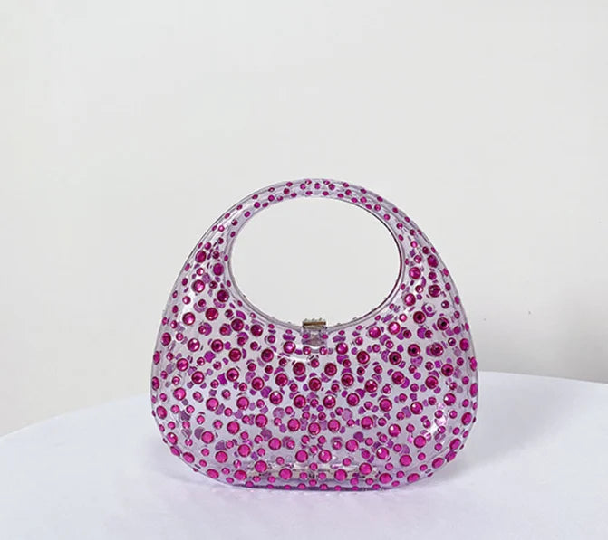 Women Acrylic Box Evening Clutch Bags For Wedding Party Luxury Gold green Blue Pink Purses And Handbags Designer High Quality