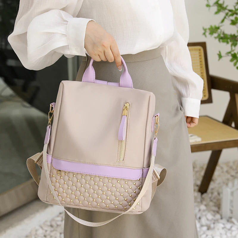 Women Anti Theft Backpack Casual Shoulder Bag Fashion Nylon Female Stylish Elegant Girls Academic Style Backpack for Women Sac