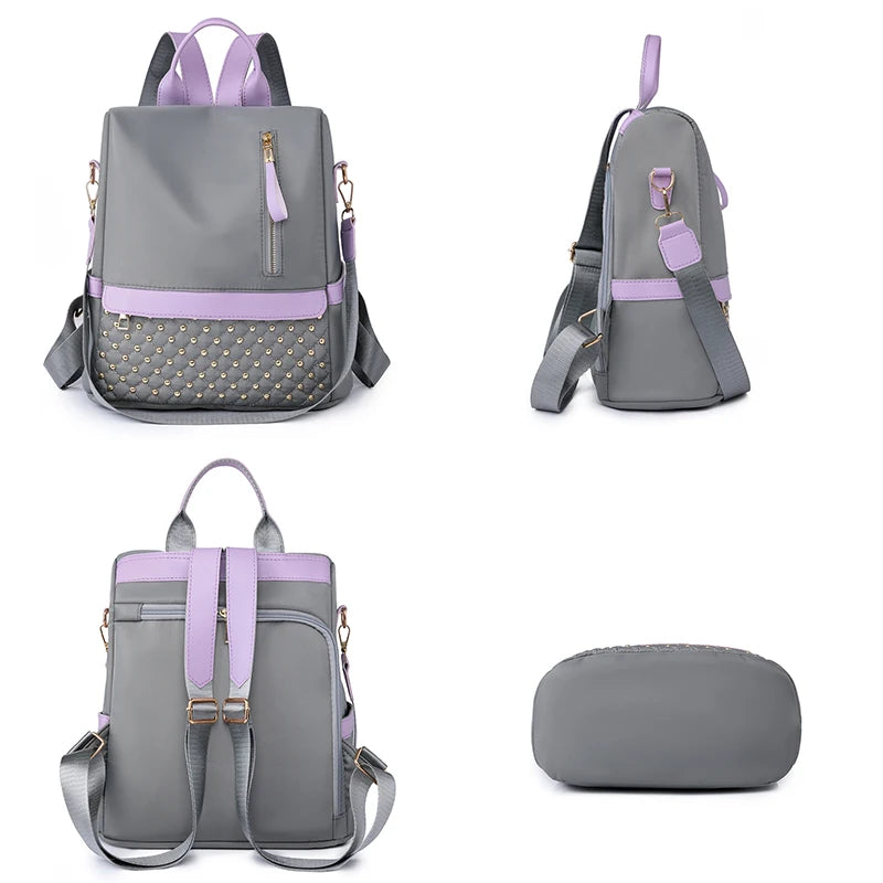 Women Anti Theft Backpack Casual Shoulder Bag Fashion Nylon Female Stylish Elegant Girls Academic Style Backpack for Women Sac