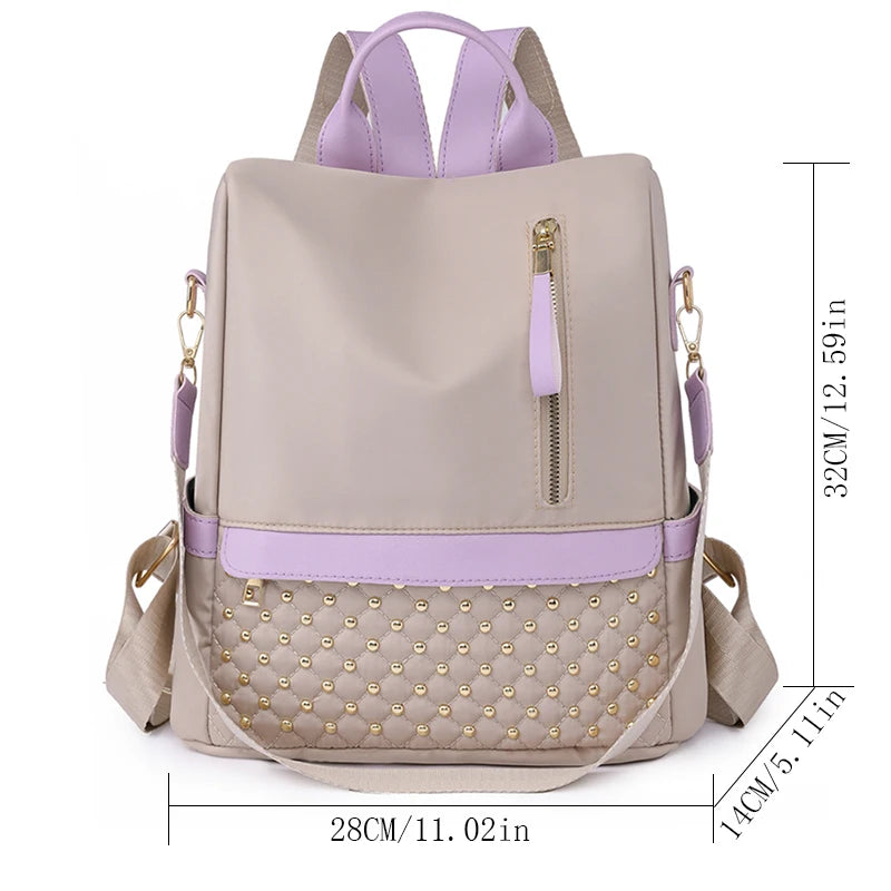 Women Anti Theft Backpack Casual Shoulder Bag Fashion Nylon Female Stylish Elegant Girls Academic Style Backpack for Women Sac