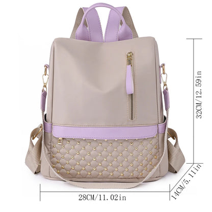 Women Anti Theft Backpack Casual Shoulder Bag Fashion Nylon Female Stylish Elegant Girls Academic Style Backpack for Women Sac
