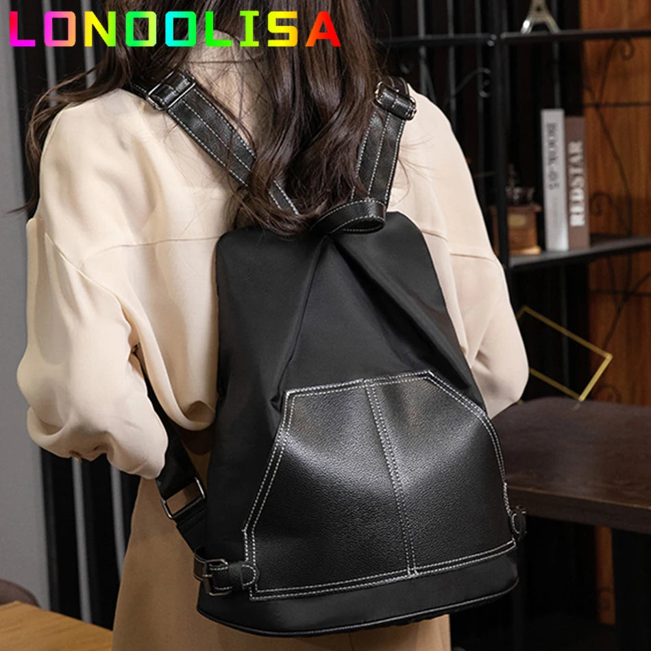Women Anti-theft Leather Backpacks Bags for Girls Female Shoulder Bag Multifunctional Teenage Girls High Capacity Travel Bagpack
