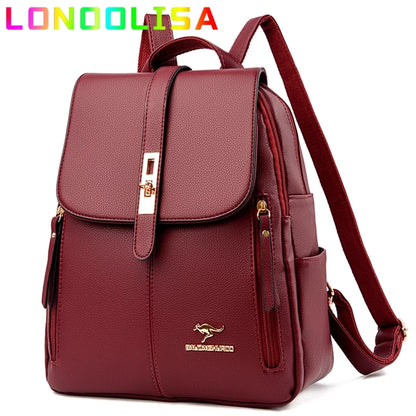 Women Backpack 2021 Leather Backpacks Female Designer Backpack For Girls School Bag High Quality Travel Bagpack Ladies Sac A Dos