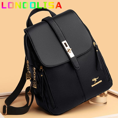 Women Backpack 2021 Leather Backpacks Female Designer Backpack For Girls School Bag High Quality Travel Bagpack Ladies Sac A Dos