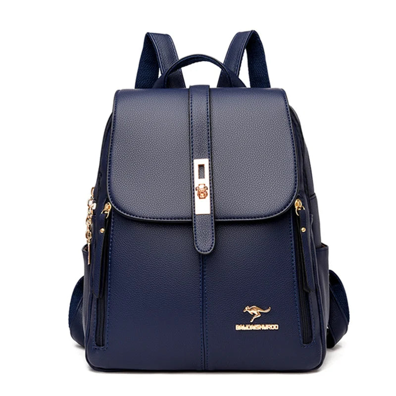 Women Backpack 2021 Leather Backpacks Female Designer Backpack For Girls School Bag High Quality Travel Bagpack Ladies Sac A Dos