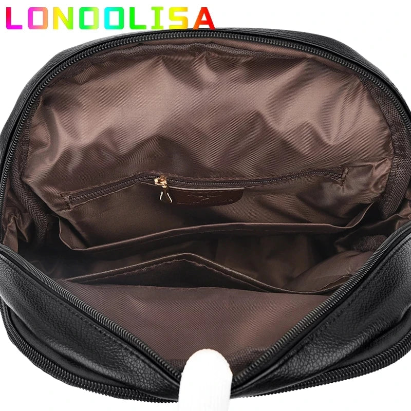 Women Backpack 2021 Leather Backpacks Female Designer Backpack For Girls School Bag High Quality Travel Bagpack Ladies Sac A Dos