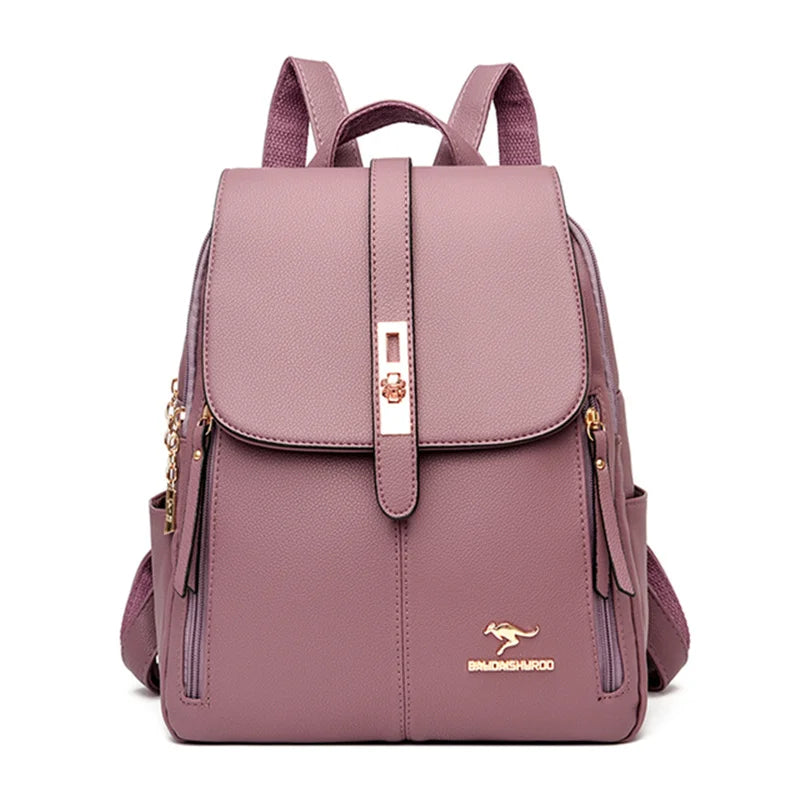Women Backpack 2021 Leather Backpacks Female Designer Backpack For Girls School Bag High Quality Travel Bagpack Ladies Sac A Dos