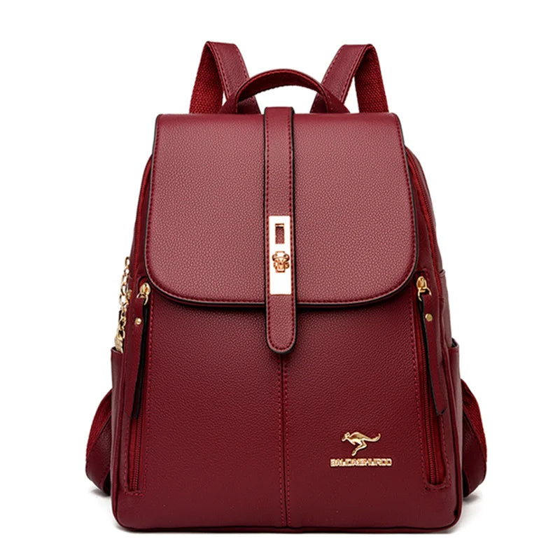 Women Backpack 2021 Leather Backpacks Female Designer Backpack For Girls School Bag High Quality Travel Bagpack Ladies Sac A Dos