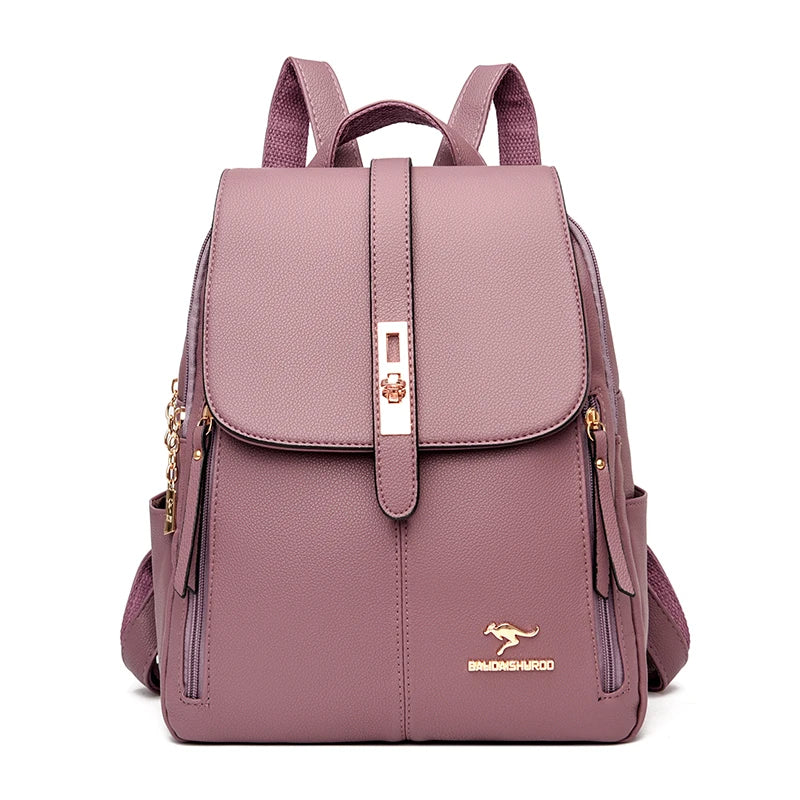 Women Backpack 2024 Leather Backpacks Female Designer Backpack For Girls School Bag High Quality Travel Bagpack Ladies Sac
