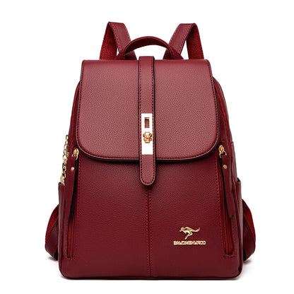 Women Backpack 2024 Leather Backpacks Female Designer Backpack For Girls School Bag High Quality Travel Bagpack Ladies Sac