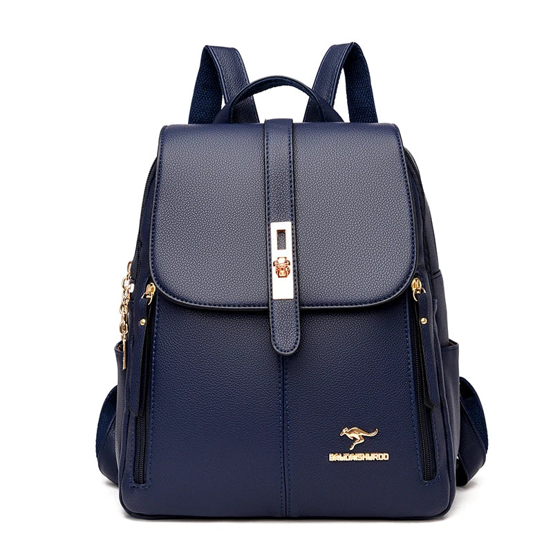 Women Backpack 2024 Leather Backpacks Female Designer Backpack For Girls School Bag High Quality Travel Bagpack Ladies Sac
