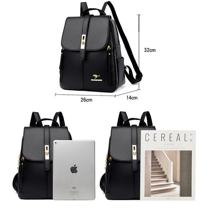 Women Backpack 2024 Leather Backpacks Female Designer Backpack For Girls School Bag High Quality Travel Bagpack Ladies Sac
