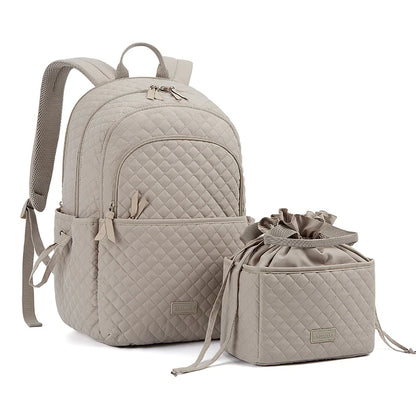Women Backpack BAGSMART 15.6inch Teenage Girl Laptop Backpack Independent School Lunch Bag Travel Outdoor Backpack with Meal Kit