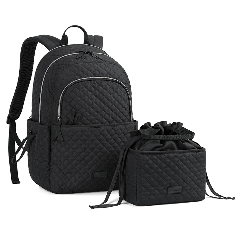 Women Backpack BAGSMART 15.6inch Teenage Girl Laptop Backpack Independent School Lunch Bag Travel Outdoor Backpack with Meal Kit
