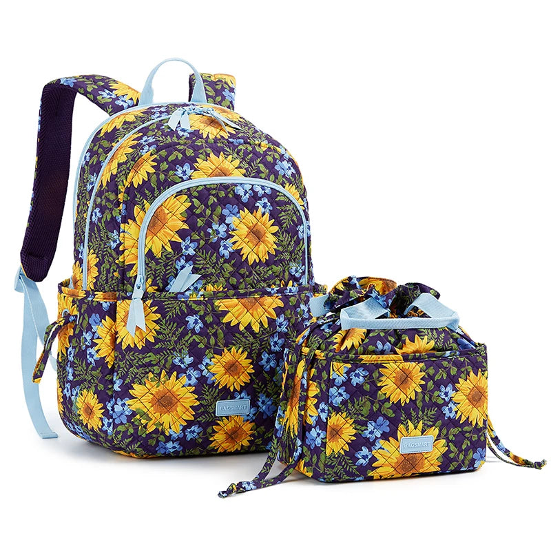 Women Backpack BAGSMART 15.6inch Teenage Girl Laptop Backpack Independent School Lunch Bag Travel Outdoor Backpack with Meal Kit