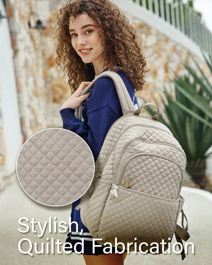 Women Backpack BAGSMART 15.6inch Teenage Girl Laptop Backpack Independent School Lunch Bag Travel Outdoor Backpack with Meal Kit