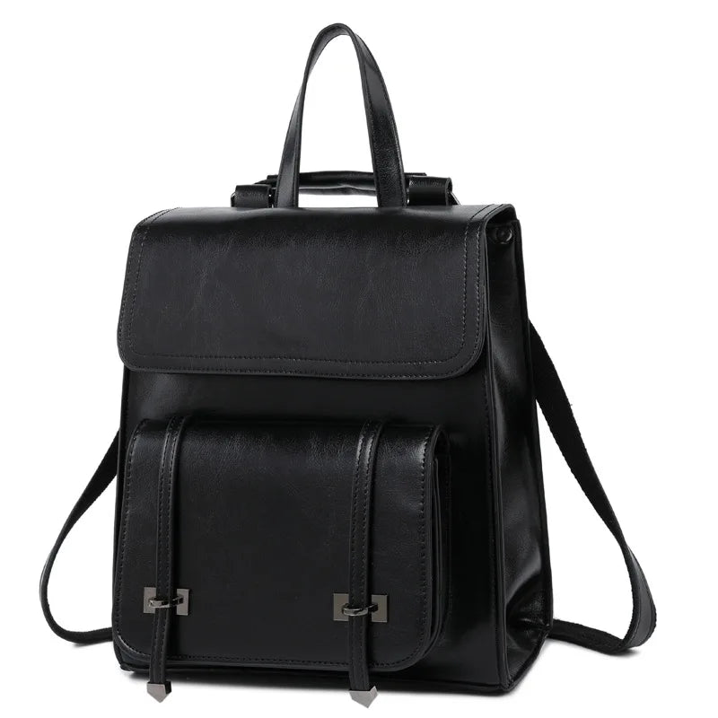 Women Backpack Cross body Laptop Bag Daypack Genuine Leather Travel Book School Female Cowhide Rucksack Shoulder Messenger Bags