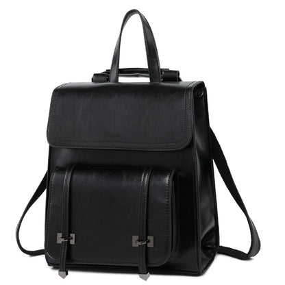 Women Backpack Cross body Laptop Bag Daypack Genuine Leather Travel Book School Female Cowhide Rucksack Shoulder Messenger Bags
