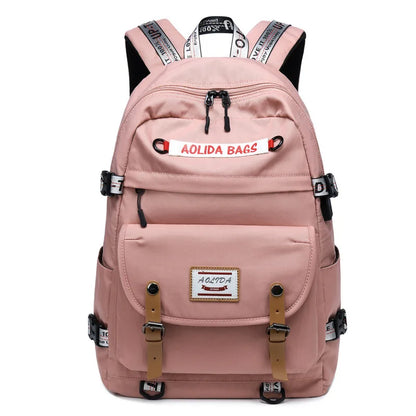 Women Backpack Fashion Waterproof Rucksack for Teen Girls School Bag Laptop 14 15 15.6 Inch USB College Back Pack Mochila