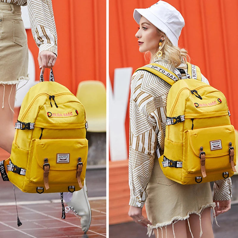 Women Backpack Fashion Waterproof Rucksack for Teen Girls School Bag Laptop 14 15 15.6 Inch USB College Back Pack Mochila