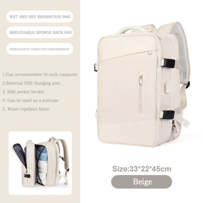 Women Backpack Laptop College Ajastable Waterproof Travel Bag Airline Expandable Large Capacity Light High Quality Backpacks USB