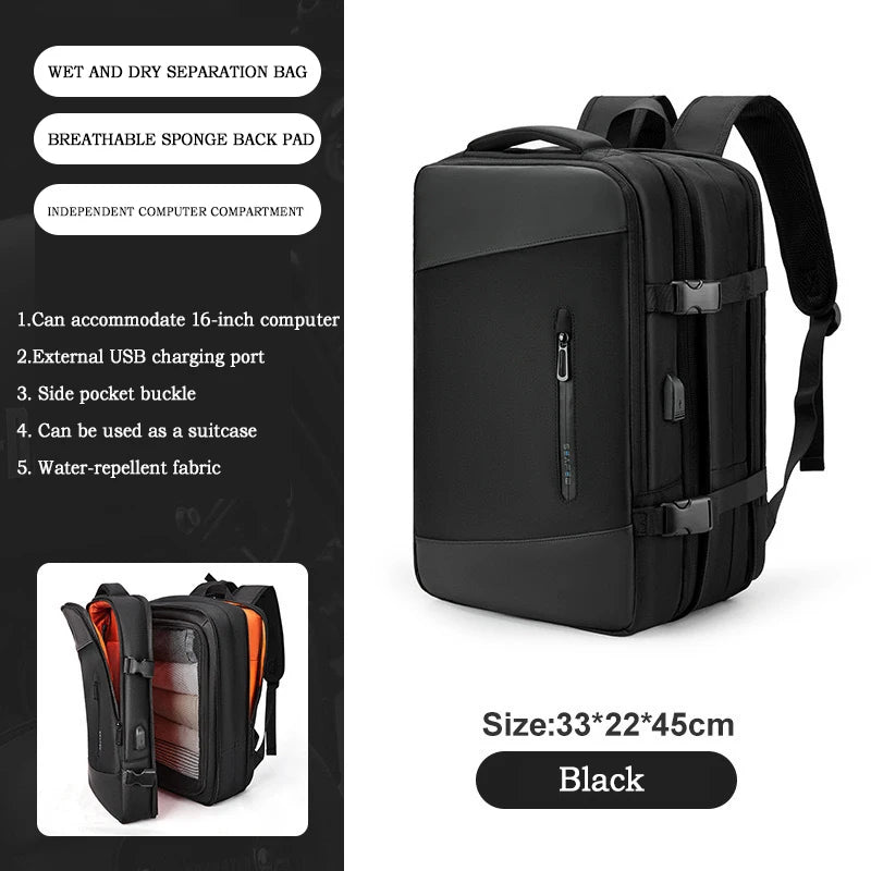 Women Backpack Laptop College Ajastable Waterproof Travel Bag Airline Expandable Large Capacity Light High Quality Backpacks USB