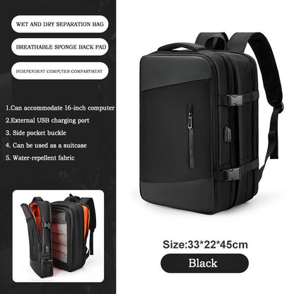 Women Backpack Laptop College Ajastable Waterproof Travel Bag Airline Expandable Large Capacity Light High Quality Backpacks USB