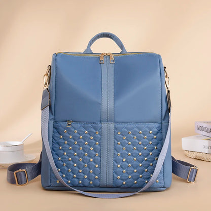 Women Backpack Large Capacity Casual Travel Bagpack Simple Solid Color Shoulder Bag High Quality Oxford Cloth Racksack Mochilas
