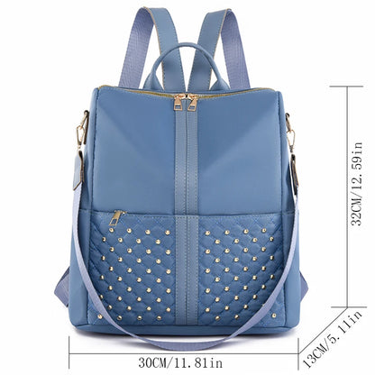Women Backpack Large Capacity Casual Travel Bagpack Simple Solid Color Shoulder Bag High Quality Oxford Cloth Racksack Mochilas