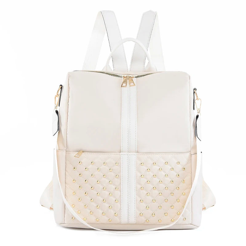 Women Backpack Large Capacity Casual Travel Bagpack Simple Solid Color Shoulder Bag High Quality Oxford Cloth Racksack Mochilas