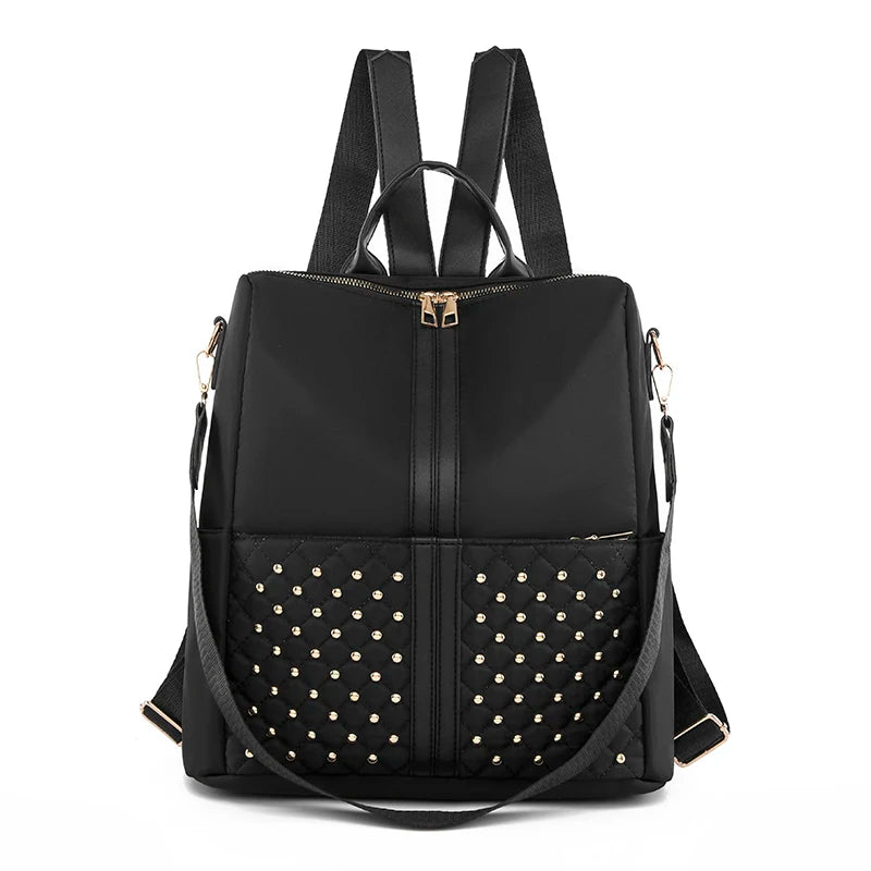 Women Backpack Large Capacity Casual Travel Bagpack Simple Solid Color Shoulder Bag High Quality Oxford Cloth Racksack Mochilas