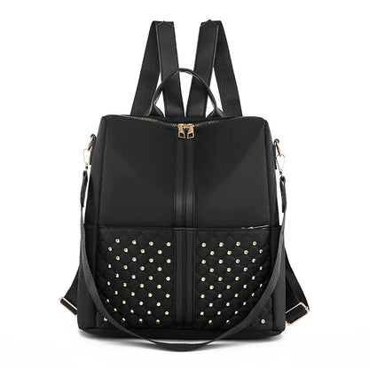Women Backpack Large Capacity Casual Travel Bagpack Simple Solid Color Shoulder Bag High Quality Oxford Cloth Racksack Mochilas