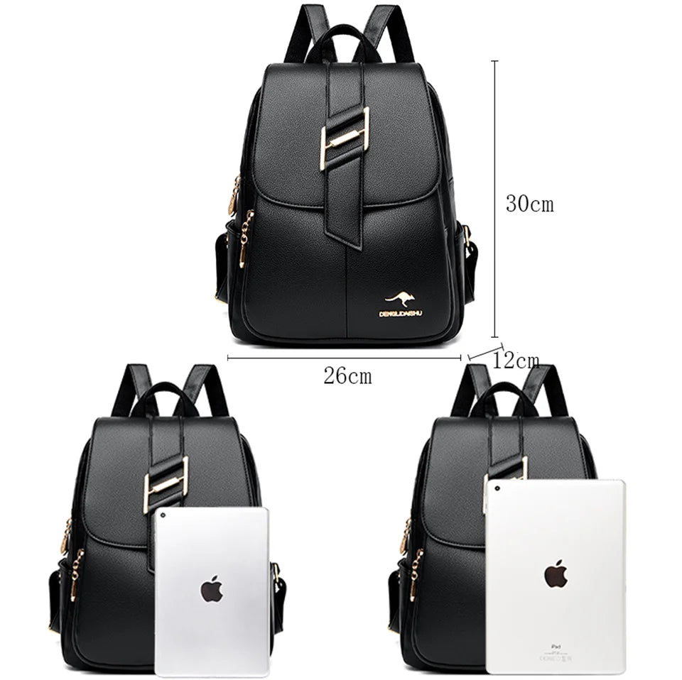 Women Backpack New High Quality Soft Leather Leisure Travel Back pack Large Capacity School Bags for Teenage Girls Mochila Sac