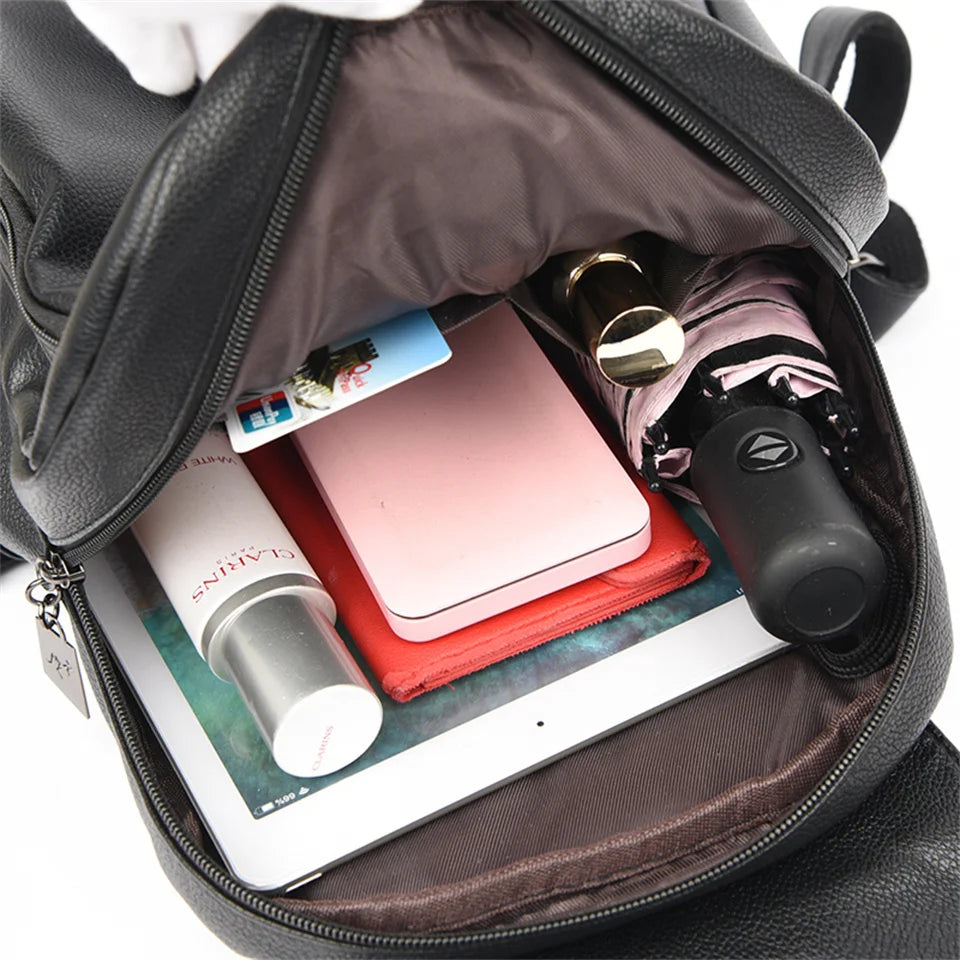 Women Backpack New High Quality Soft Leather Leisure Travel Back pack Large Capacity School Bags for Teenage Girls Mochila Sac
