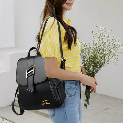 Women Backpack New High Quality Soft Leather Leisure Travel Back pack Large Capacity School Bags for Teenage Girls Mochila Sac