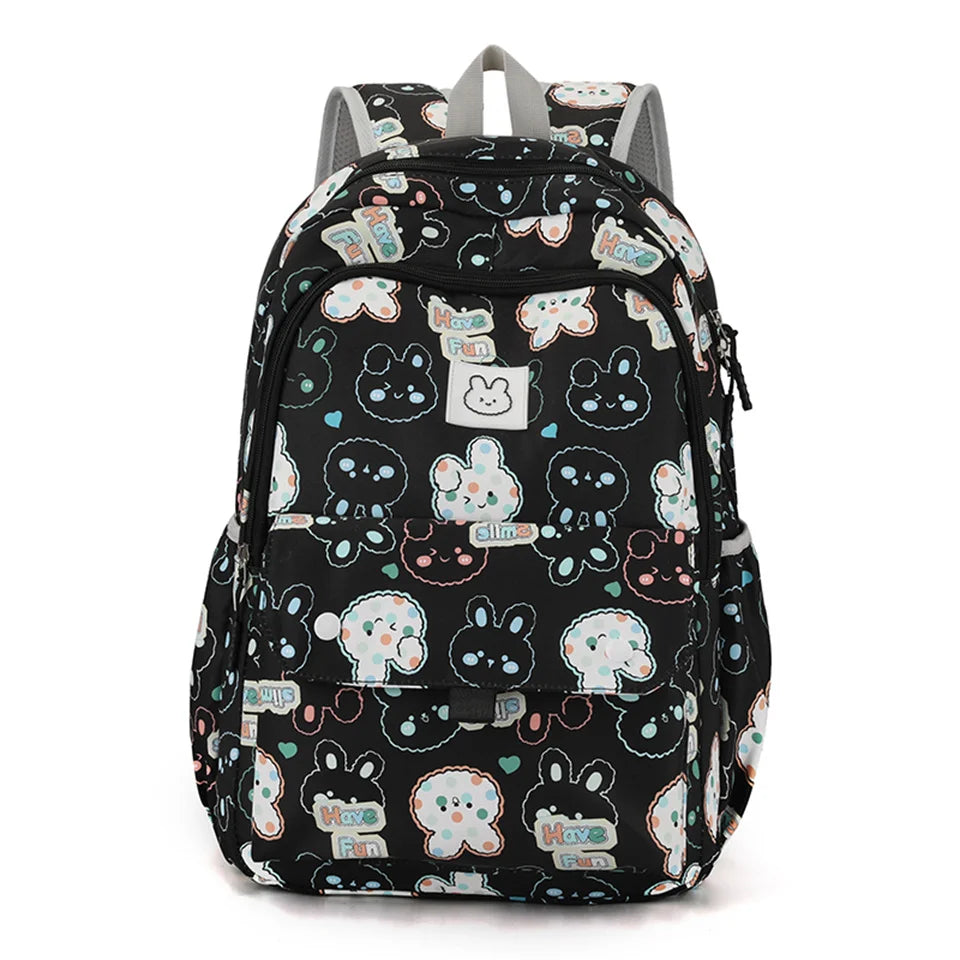 Women Backpack Nylon Ladies School Backpack for Teenager Girls Casual Travel Bag Sac Cute Cartoon Shoulder Backpack