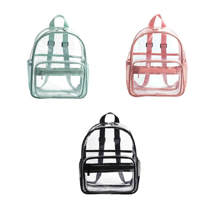 Women Backpack Transparent PVC Bag Female Fashion College Students Bookbag Travel Daypack for Teenager Girls