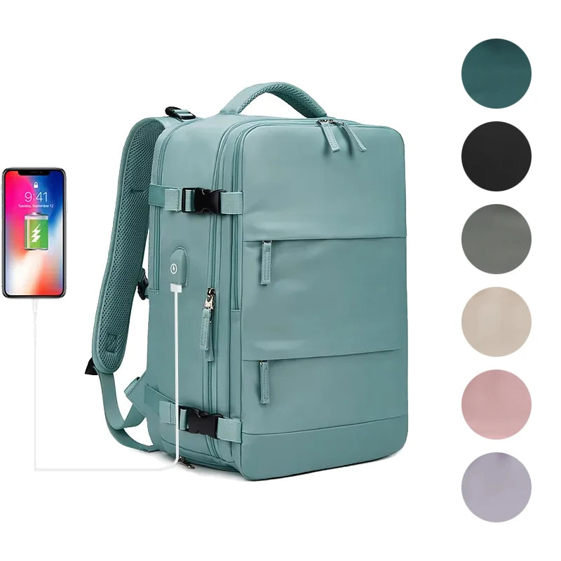 Women Backpack Trend 2024 with Shoe Bag Waterproof Laptop Schoolbag College Men's Durable Multifinonal Travel Backpacks Business