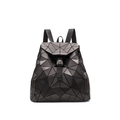 Women Backpack matte Geometric bag Female Backpacks For Teenage Girls Bagpack Drawstring Bag Holographic Backpack