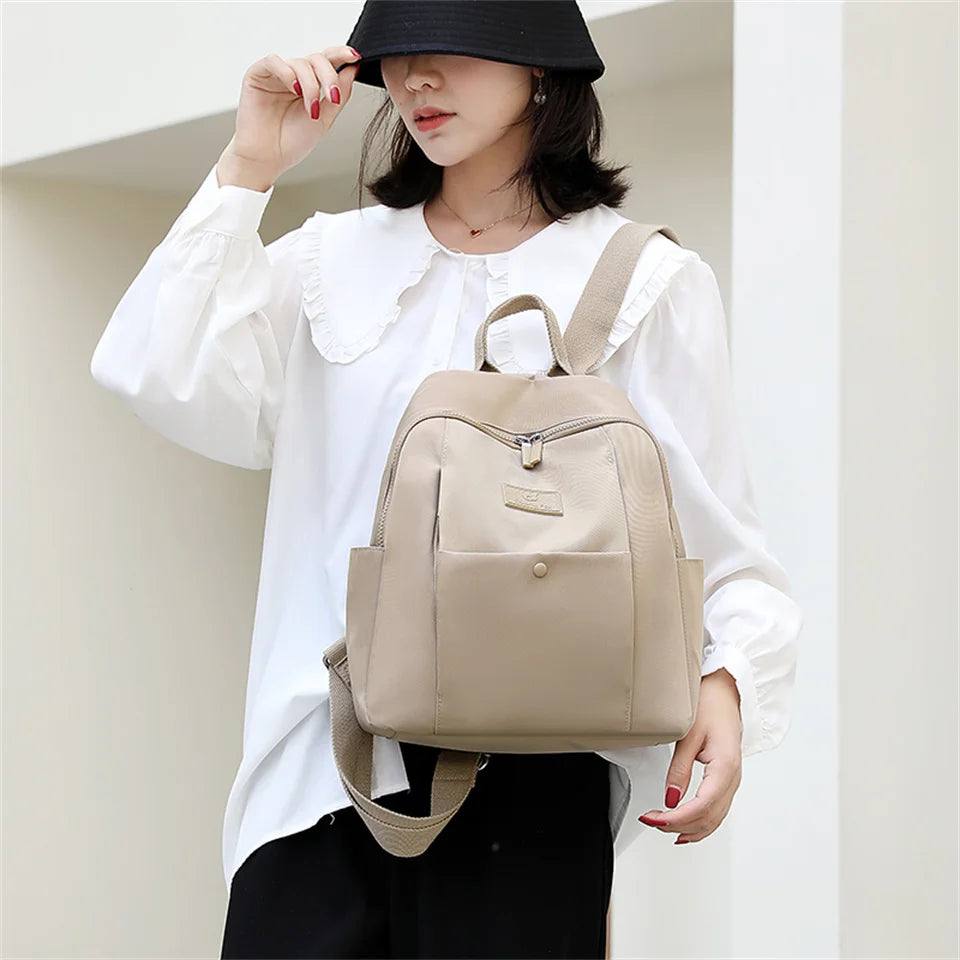 Women Backpacks School Shoulder Bags For Teenager Girls Double zipper Knapsacks High Quality Nylon Travel Backpacks