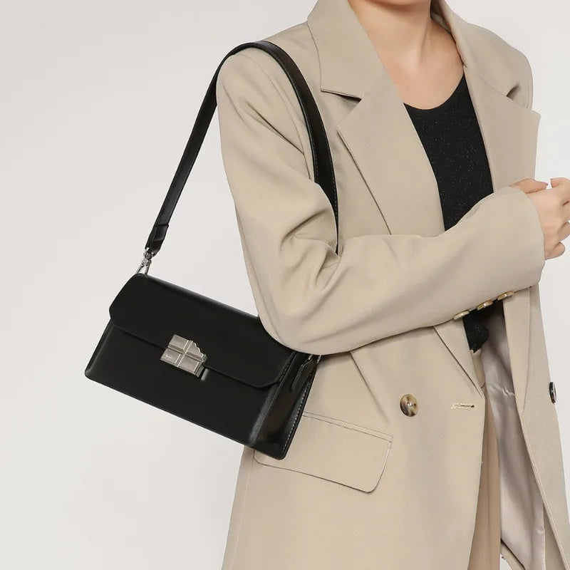 Women Bags 2024 New High Quality Underarm Handbags Female Elegant All-match Solid Commuter Crossbody Shoulder Pouch Chic Bolsas