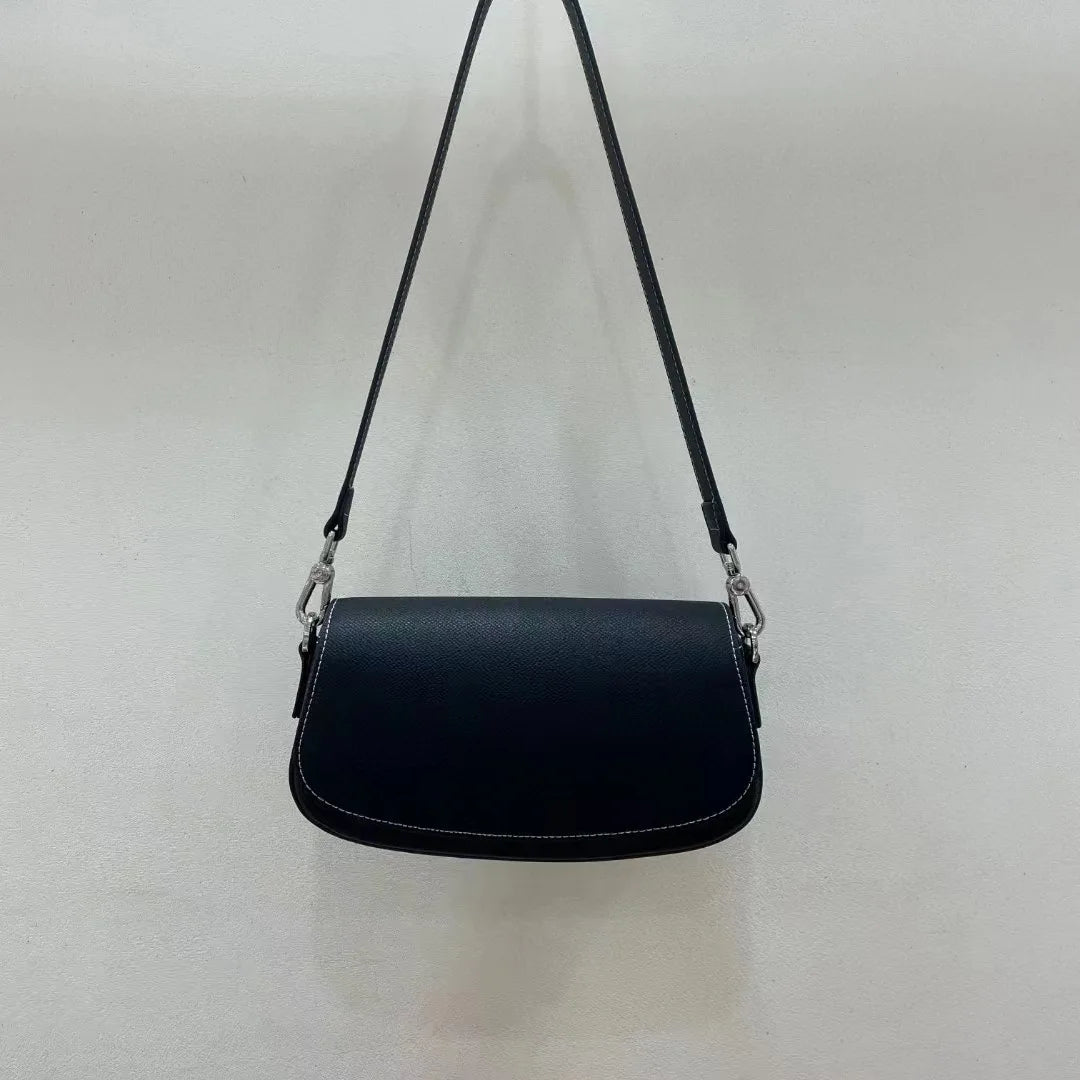 Women Bags Fashion Simple 2024 New Genuine Leather Shoulder Handbags Elegant Commuter All-match Purses Clutch Casual Bolsas