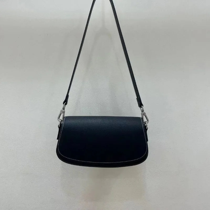Women Bags Fashion Simple 2024 New Genuine Leather Shoulder Handbags Elegant Commuter All-match Purses Clutch Casual Bolsas