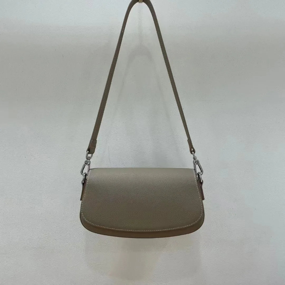 Women Bags Fashion Simple 2024 New Genuine Leather Shoulder Handbags Elegant Commuter All-match Purses Clutch Casual Bolsas