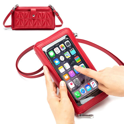 Women Bags Genuine Leather Wallets Touch Screen Phone Bag Purse Lady Crossbody Bags Cell Phone Purse and Handbags Female Bag