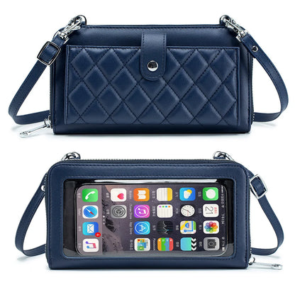 Women Bags Genuine Leather Wallets Touch Screen Phone Bag Purse Lady Crossbody Bags Cell Phone Purse and Handbags Female Bag