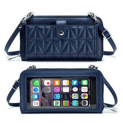 Women Bags Genuine Leather Wallets Touch Screen Phone Bag Purse Lady Crossbody Bags Cell Phone Purse and Handbags Female Bag