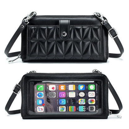 Women Bags Genuine Leather Wallets Touch Screen Phone Bag Purse Lady Crossbody Bags Cell Phone Purse and Handbags Female Bag