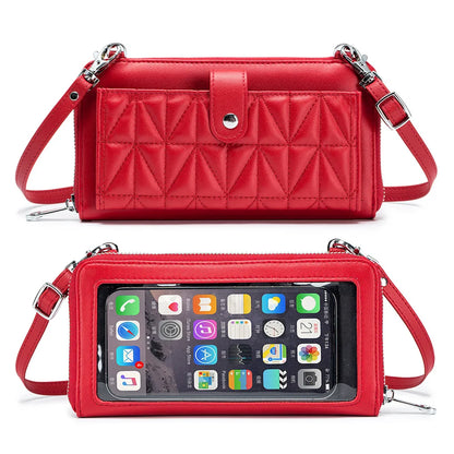 Women Bags Genuine Leather Wallets Touch Screen Phone Bag Purse Lady Crossbody Bags Cell Phone Purse and Handbags Female Bag
